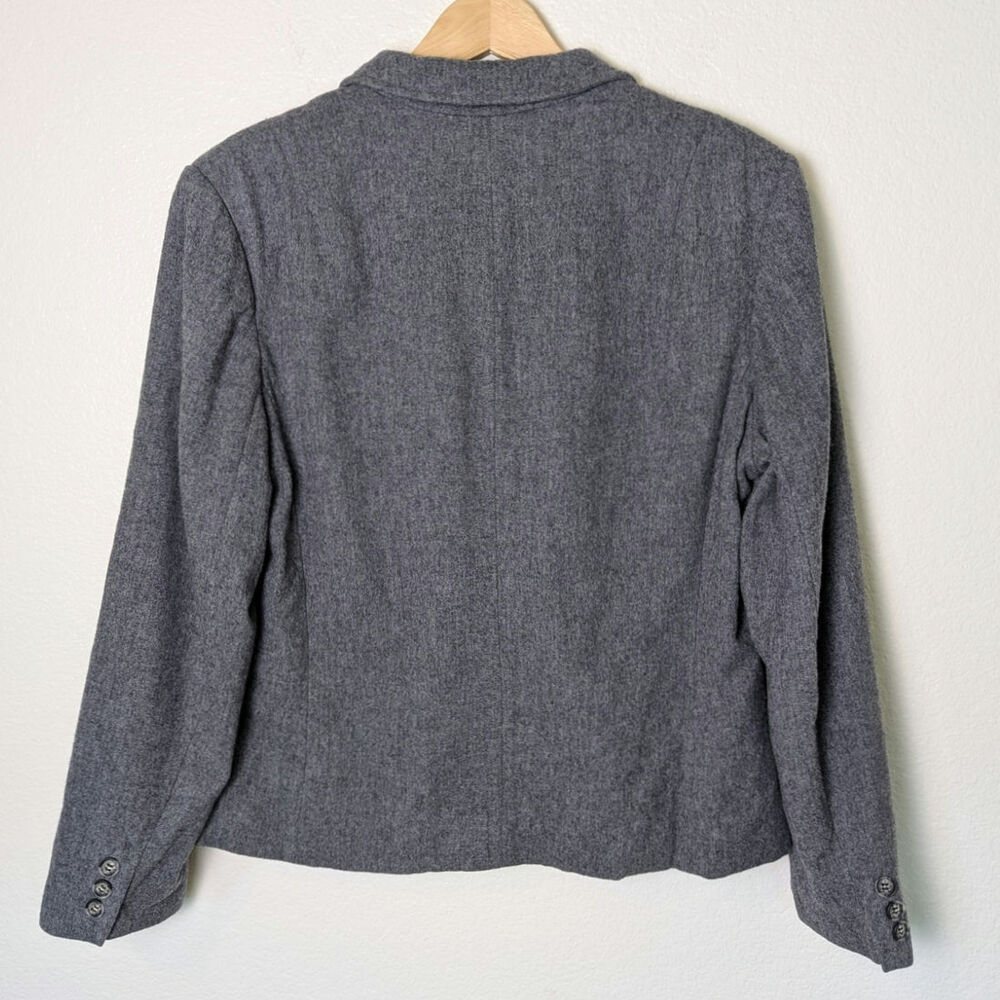 Vtg Pendleton Wool Crop Grey Single Button Lined … - image 2